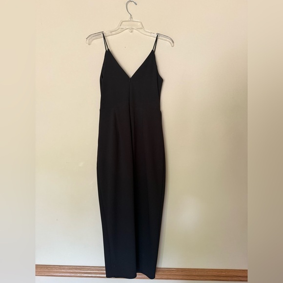 Betsey Johnson Black Tulip Hem Dress Faux Wrap Cocktail - Picture 11 of 14